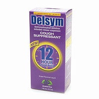 Delsym Adults Extended Release Cough Suppressant 12 Hour Relief Syrup, Grape-Flavored - 5 Oz